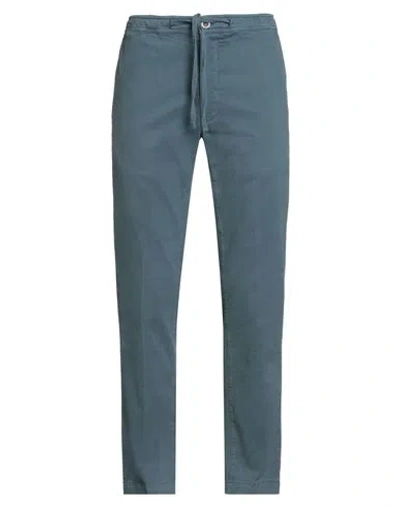 Brooksfield Man Pants Pastel Blue Size 32 Cotton, Elastane