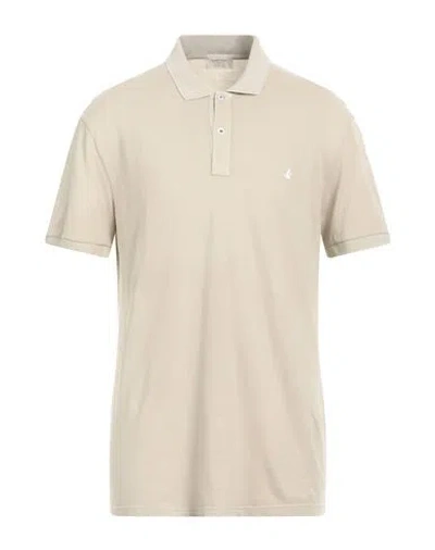 Brooksfield Man Polo Shirt Beige Size 42 Cotton