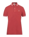 Brooksfield Man Polo Shirt Brick Red Size 36 Cotton