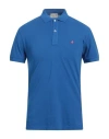 Brooksfield Man Polo Shirt Bright Blue Size 36 Cotton