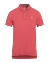 Brooksfield Man Polo Shirt Burgundy Size 44 Cotton In Red