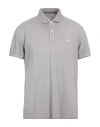 Brooksfield Man Polo Shirt Grey Size 46 Cotton