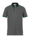 Brooksfield Man Polo Shirt Lead Size 42 Cotton, Elastane In Gray
