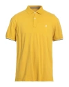 Brooksfield Man Polo Shirt Marigold Size 46 Cotton In Yellow