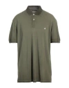 Brooksfield Man Polo Shirt Military Green Size 50 Cotton