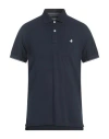 Brooksfield Man Polo Shirt Navy Size 44 Cotton In Navy