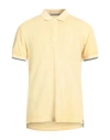 Brooksfield Man Polo Shirt Pastel Yellow Size 46 Cotton