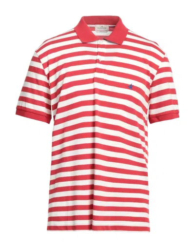 Brooksfield Polo Shirts In Red