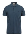 Brooksfield Man Polo Shirt Slate Blue Size 36 Cotton