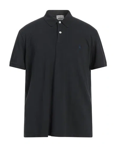 Brooksfield Man Polo Shirt Charcoal Size 46 Cotton, Elastane In Grey