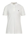 Brooksfield Man Polo Shirt White Size 38 Cotton