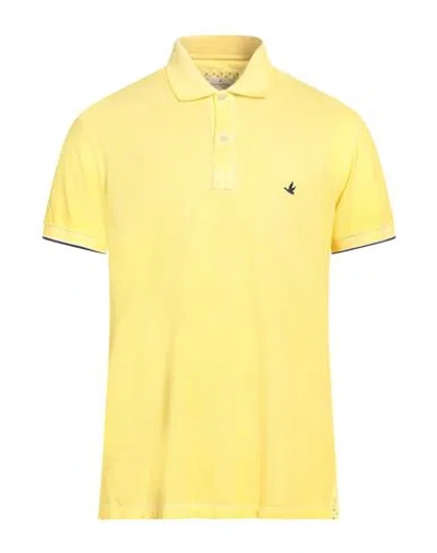 Brooksfield Man Polo Shirt Yellow Size 44 Cotton