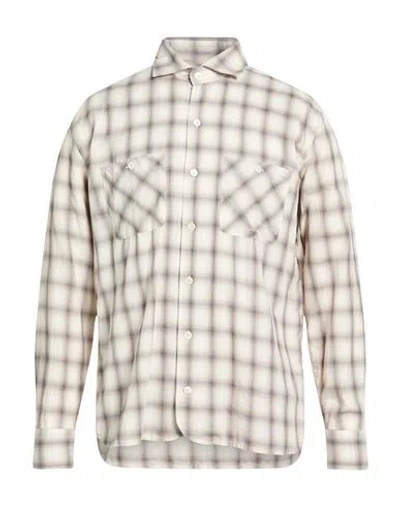 Brooksfield Man Shirt Beige Size 15 ¾ Cotton In Multi