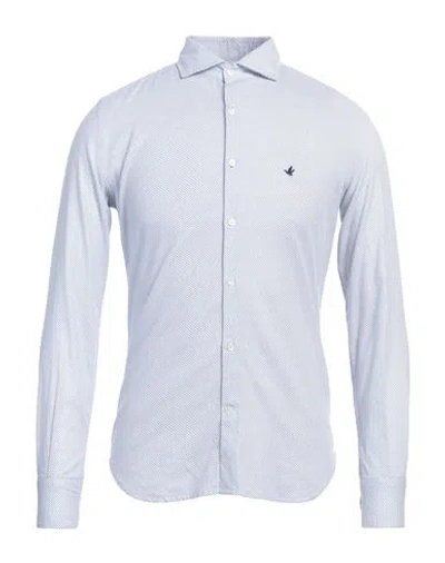 Brooksfield Man Shirt Blue Size 15 Cotton