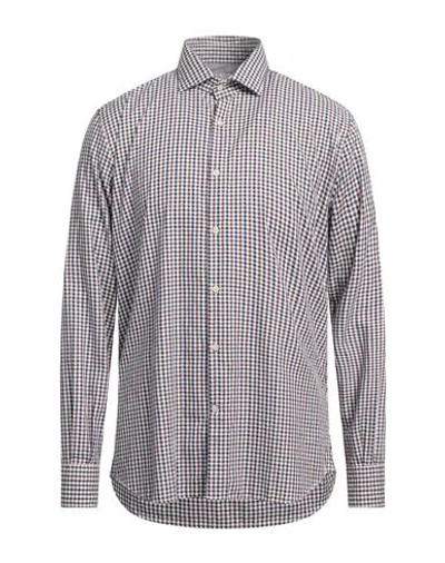 Brooksfield Man Shirt Blue Size 17 Cotton