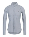 Brooksfield Man Shirt Blue Size 15 Cotton In Blue