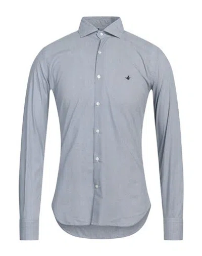 Brooksfield Man Shirt Blue Size 15 Cotton