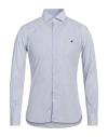 Brooksfield Man Shirt Blue Size 17 Cotton In Blue