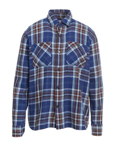 Brooksfield Man Shirt Blue Size L Cotton