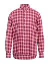 Brooksfield Man Shirt Garnet Size 15 ¾ Cotton