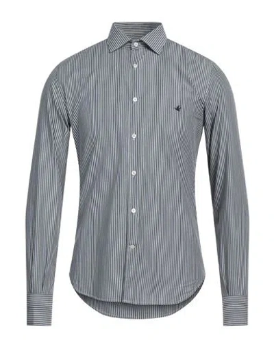 Brooksfield Man Shirt Grey Size 16 Cotton