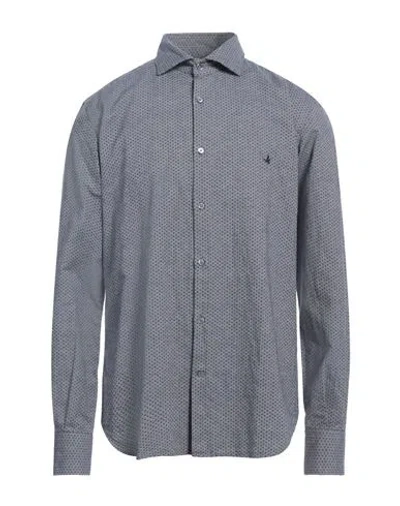 Brooksfield Man Shirt Grey Size 17 Cotton