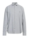 Brooksfield Man Shirt Grey Size 16 ½ Cotton In Grey