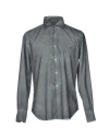 Brooksfield Man Shirt Lead Size 16 ½ Cotton In Grey