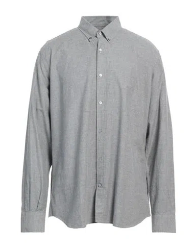 Brooksfield Man Shirt Lead Size 34 Cotton In Grey