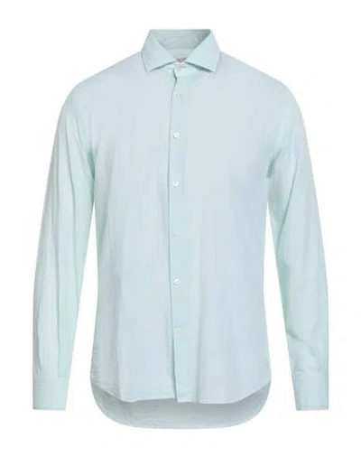 Brooksfield Man Shirt Light Green Size 15 ¾ Cotton In Multi