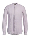 Brooksfield Man Shirt Lilac Size 15 ¾ Linen In Purple