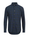 Brooksfield Man Shirt Midnight Blue Size 17 Cotton