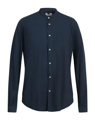 Brooksfield Man Shirt Midnight Blue Size 15 Cotton