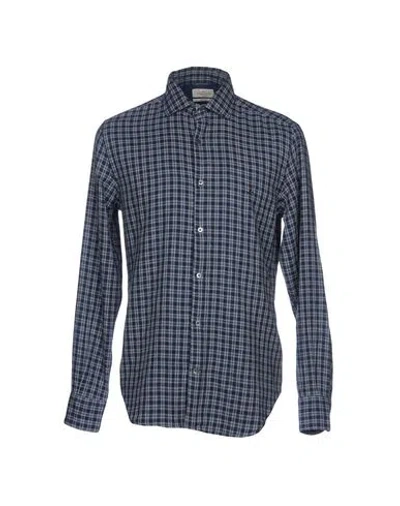 Brooksfield Man Shirt Midnight Blue Size 16 ½ Cotton