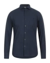 Brooksfield Man Shirt Midnight Blue Size 17 Cotton