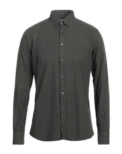 Brooksfield Man Shirt Military Green Size 17 ½ Cotton