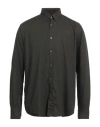 Brooksfield Man Shirt Military Green Size 17 Cotton In Green
