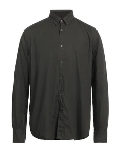 Brooksfield Man Shirt Military Green Size 17 Cotton