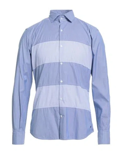 Brooksfield Man Shirt Navy Size 15 ¾ Cotton In Blue