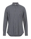 Brooksfield Man Shirt Navy Blue Size 16 Cotton In Navy Blue