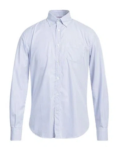 Brooksfield Man Shirt Navy Blue Size 16 Cotton