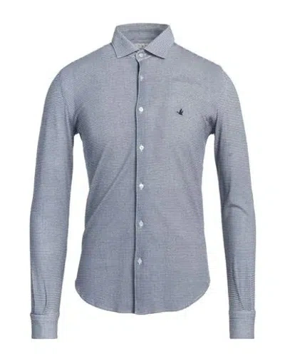 Brooksfield Man Shirt Sky Blue Size 17 Cotton
