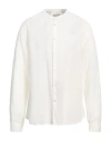 Brooksfield Man Shirt Off White Size 17 Linen In Off White