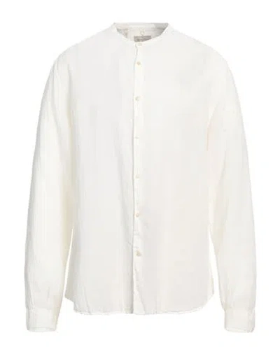 Brooksfield Man Shirt Off White Size 17 Linen