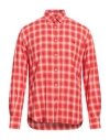 Brooksfield Man Shirt Orange Size 15 ¾ Cotton