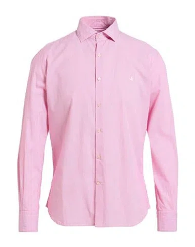 Brooksfield Man Shirt Pink Size 15 ½ Cotton
