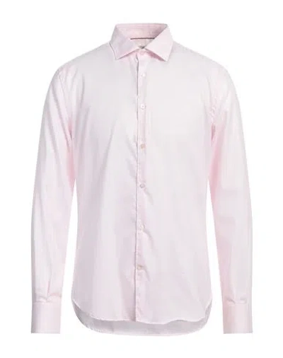 Brooksfield Man Shirt Pink Size 16 Cotton