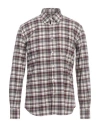 Brooksfield Man Shirt Plum Size 15 ¾ Cotton, Elastane