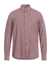 Brooksfield Man Shirt Red Size 15 ¾ Cotton