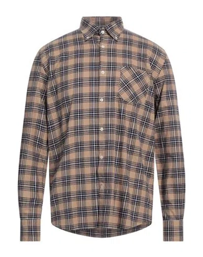 Brooksfield Man Shirt Sand Size 15 ¾ Cotton In Multi